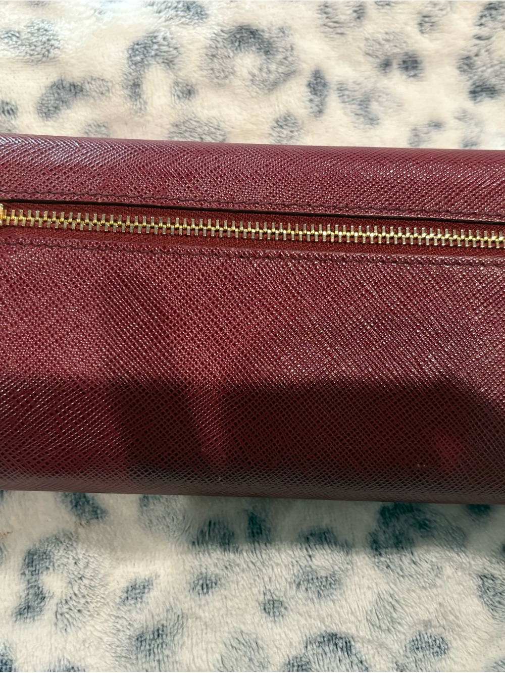 Prada Pink Saffiano Leather Zip Wallet with Gold Hardware - Picture 4 of 4